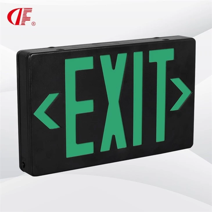 DF-3 Black Housing Exit Sign Green LED With Battery Back-up suppliers