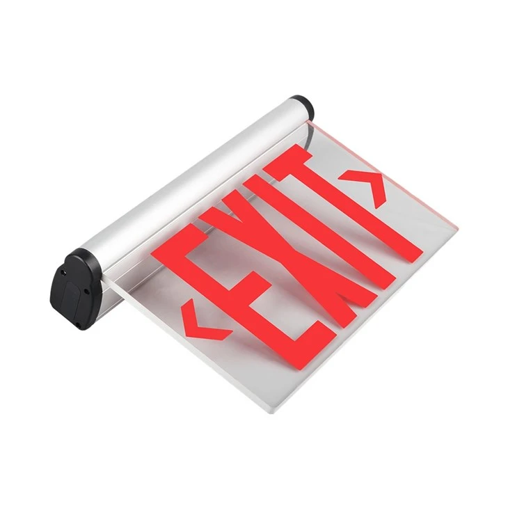 DF-3G Edge Lit Universal UL Listed Red Emergency Exit Sign With Backup Rechargeable Battery Adjustable Angle 180 factory